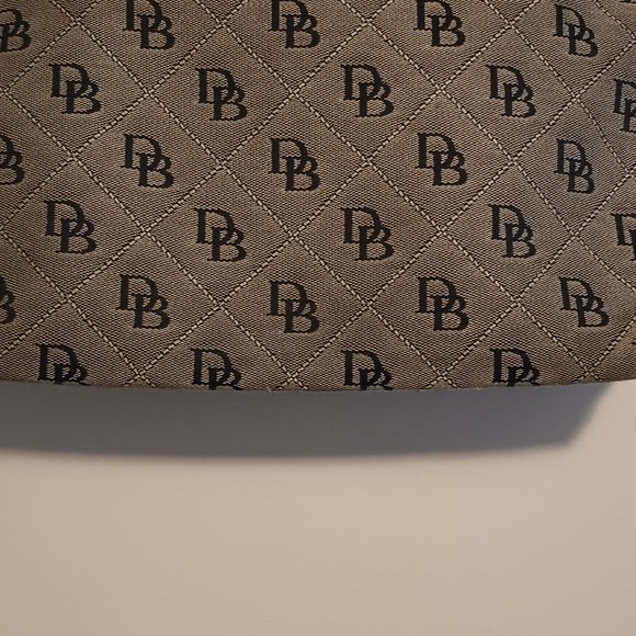 Vintage Dooney & Bourke Signature Grey & Black Logo Purse Shoulder Bag - Picture 2 of 12